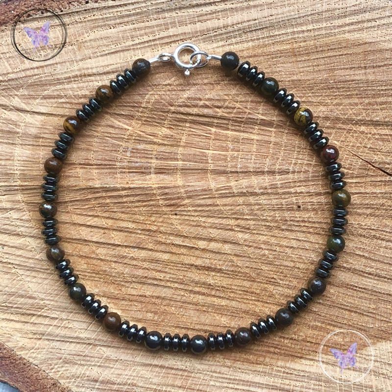 Men’s Hematite Tiger Iron Bracelet